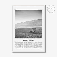 Pismo Beach Print Black and White, Pismo Beach Wall Art, Pismo Beach Poster, Pismo Beach Photo, California, USA United States, North America