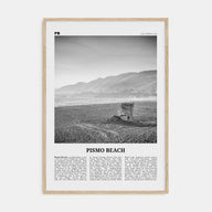 Pismo Beach Travel B&W Poster
