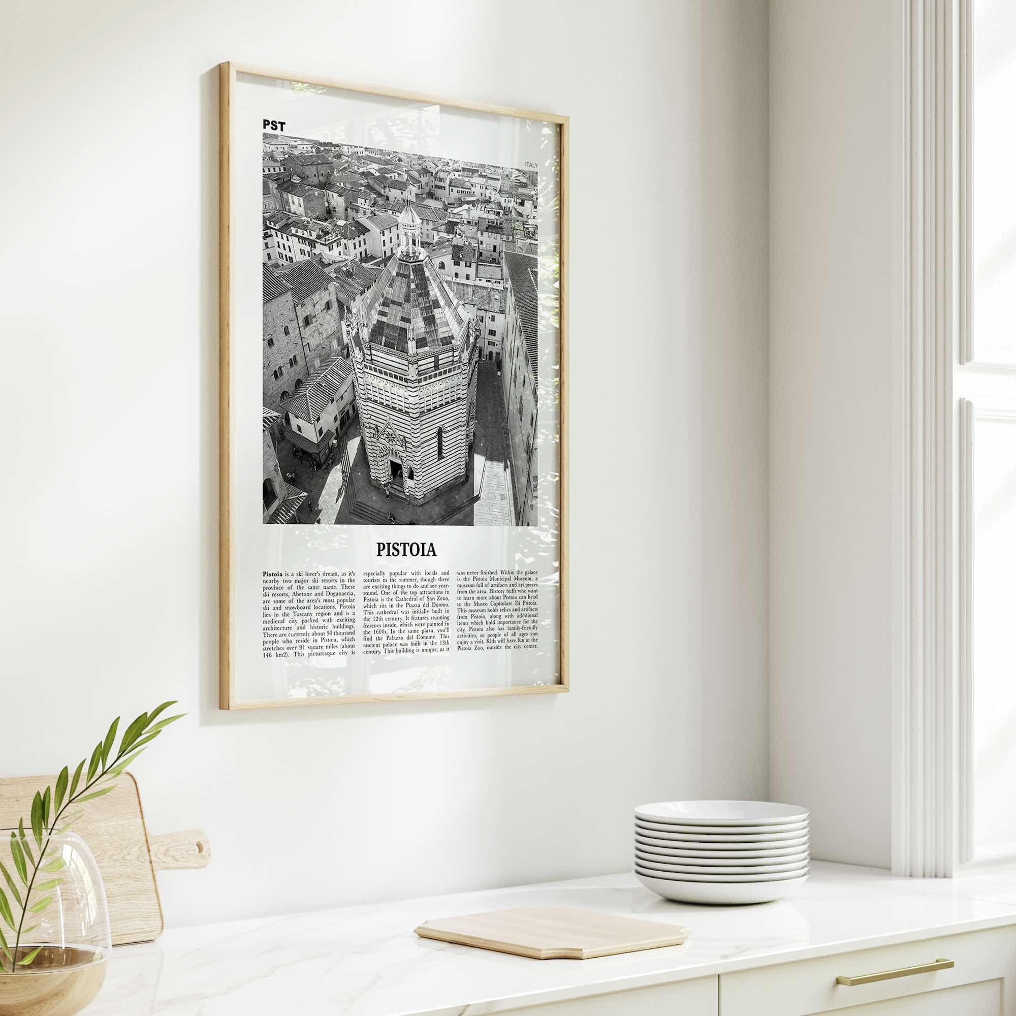 Pistoia Print Black and White, Pistoia Wall Art, Pistoia Poster, Pistoia Photo, Pistoia Wall Décor, Pistoia Map, Italy