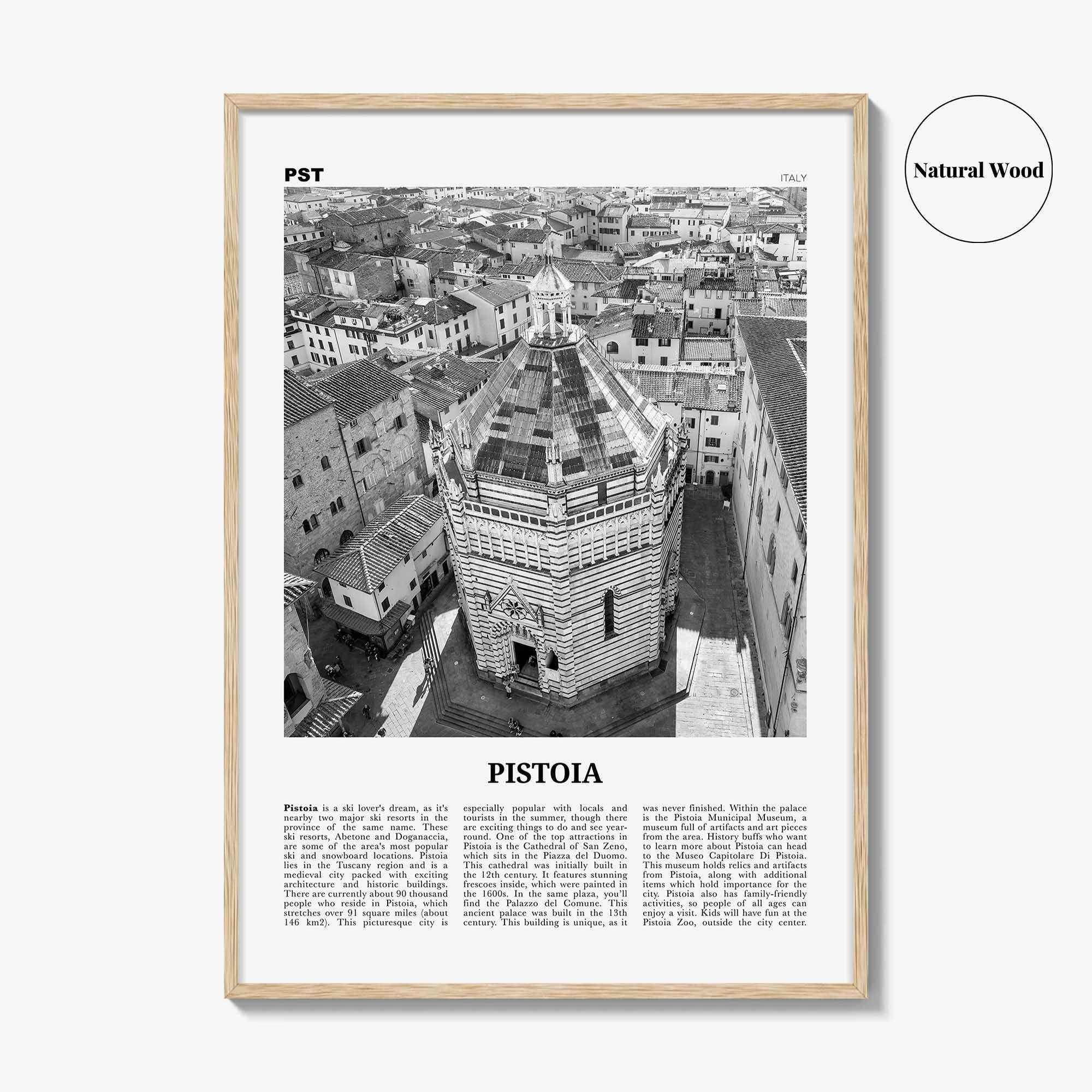 Pistoia Print Black and White, Pistoia Wall Art, Pistoia Poster, Pistoia Photo, Pistoia Wall Décor, Pistoia Map, Italy