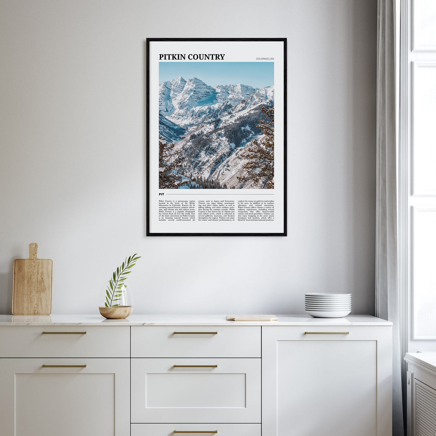 Pitkin County Travel Color Poster