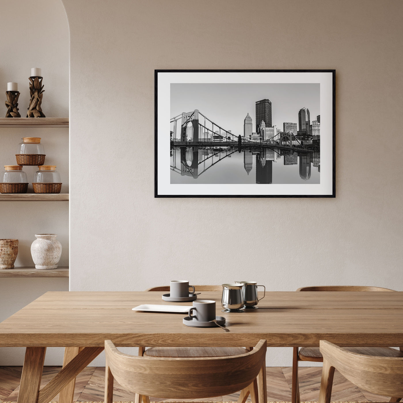 Pittsburgh Landscape B&W Poster
