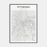 Pittsburgh Map Portrait Poster