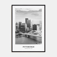 Pittsburgh Portrait B&W No 1 Poster