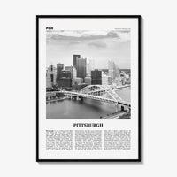 Pittsburgh Print Black and White No 1, Pittsburgh Wall Art, Pittsburgh Poster, Pittsburgh Photo, Pennsylvania, USA, United States