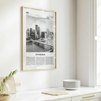 Pittsburgh Print Black and White No 1, Pittsburgh Wall Art, Pittsburgh Poster, Pittsburgh Photo, Pennsylvania, USA, United States