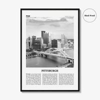 Pittsburgh Print Black and White No 1, Pittsburgh Wall Art, Pittsburgh Poster, Pittsburgh Photo, Pennsylvania, USA, United States