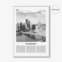 Pittsburgh Print Black and White No 1, Pittsburgh Wall Art, Pittsburgh Poster, Pittsburgh Photo, Pennsylvania, USA, United States