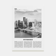 Pittsburgh Travel B&W No 1 Poster