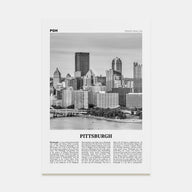 Pittsburgh Travel B&W No 2 Poster