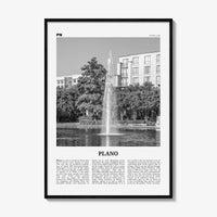Plano Print Black and White, Plano Wall Art, Plano Poster, Plano Photo, Plano Wall Décor, Texas, USA, United States