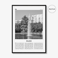 Plano Print Black and White, Plano Wall Art, Plano Poster, Plano Photo, Plano Wall Décor, Texas, USA, United States