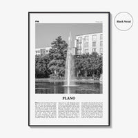 Plano Print Black and White, Plano Wall Art, Plano Poster, Plano Photo, Plano Wall Décor, Texas, USA, United States