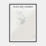Playa del Carmen Map Portrait Poster