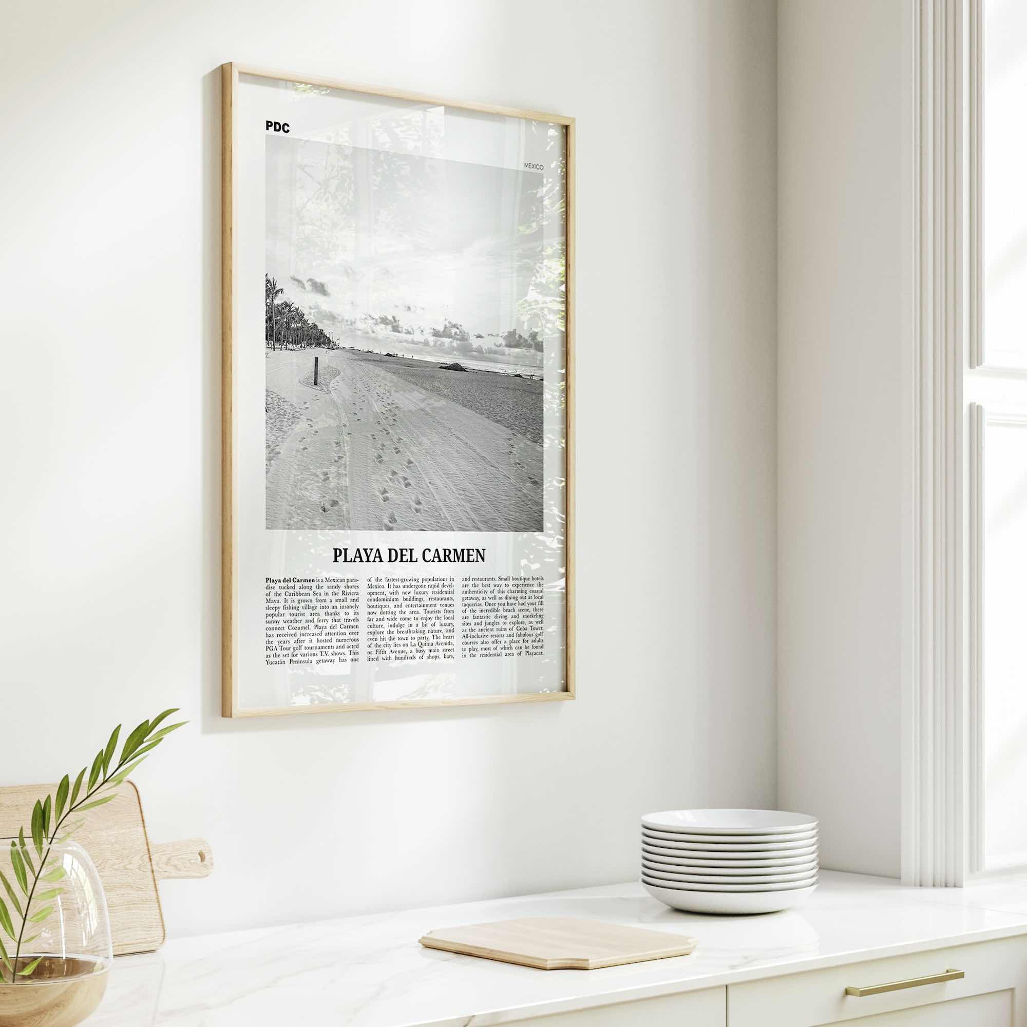 Playa del Carmen Print Black and White, Playa del Carmen Wall Art, Playa del Carmen Poster, Playa del Carmen Photo, Solidaridad, Mexico