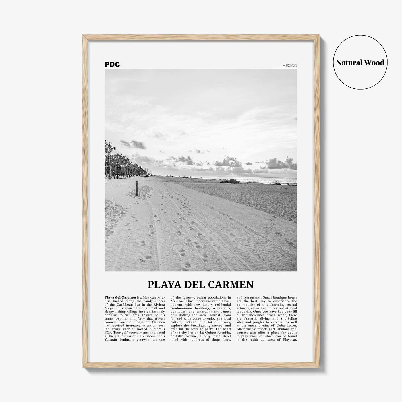 Playa del Carmen Print Black and White, Playa del Carmen Wall Art, Playa del Carmen Poster, Playa del Carmen Photo, Solidaridad, Mexico