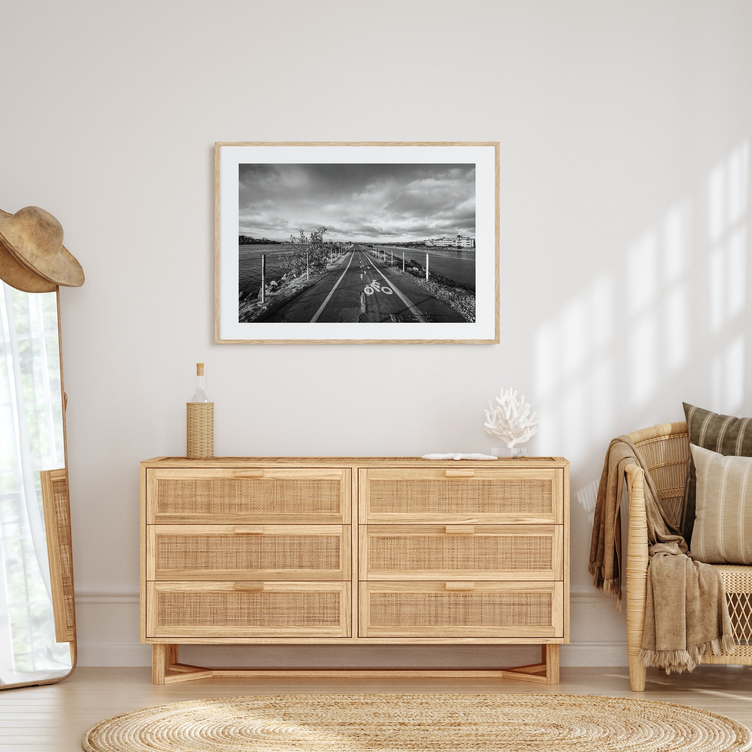 Playa Del Rey Landscape B&W Poster
