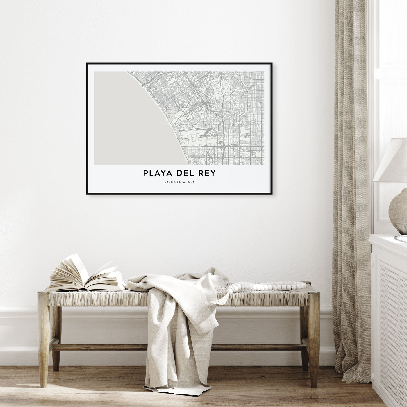 Playa Del Rey Map Landscape Poster