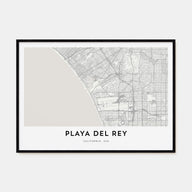 Playa Del Rey Map Landscape Poster