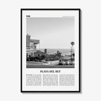 Playa del Rey Print Black and White, Playa del Rey Wall Art, Playa del Rey Poster, Los Angeles, California, USA, United States