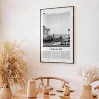 Playa del Rey Print Black and White, Playa del Rey Wall Art, Playa del Rey Poster, Los Angeles, California, USA, United States