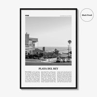 Playa del Rey Print Black and White, Playa del Rey Wall Art, Playa del Rey Poster, Los Angeles, California, USA, United States