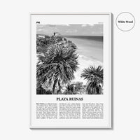 Playa Ruinas Print Black and White, Playa Ruinas Wall Art, Playa Ruinas Poster, Playa Ruinas Photo, Playa Ruinas Wall Décor, Mexico