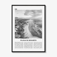 Playas de Rosarito Print Black and White, Playas de Rosarito Wall Art, Playas de Rosarito Poster, Playas de Rosarito Photo, Mexico