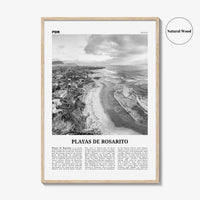 Playas de Rosarito Print Black and White, Playas de Rosarito Wall Art, Playas de Rosarito Poster, Playas de Rosarito Photo, Mexico