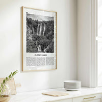 Plitvice Lakes Print Black and White, Plitvice Lakes Wall Art, Plitvice Lakes Poster, Plitvice Lakes Photo, Plitvice Lakes Décor, Croatia