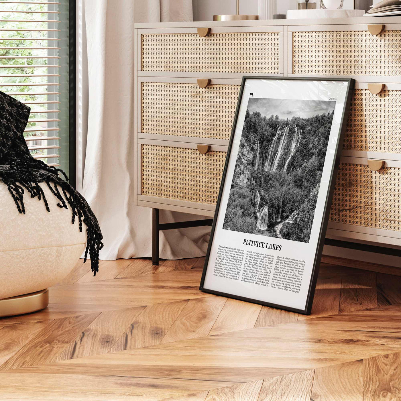 Plitvice Lakes Print Black and White, Plitvice Lakes Wall Art, Plitvice Lakes Poster, Plitvice Lakes Photo, Plitvice Lakes Décor, Croatia