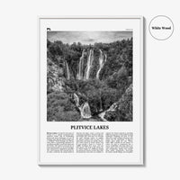Plitvice Lakes Print Black and White, Plitvice Lakes Wall Art, Plitvice Lakes Poster, Plitvice Lakes Photo, Plitvice Lakes Décor, Croatia