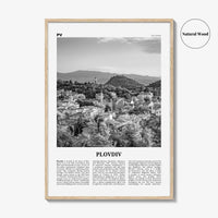 Plovdiv Print Black and White, Plovdiv Wall Art, Plovdiv Poster, Plovdiv Photo, Plovdiv Wall Décor, Plovdiv Map, Bulgaria