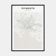 Plymouth Map Portrait Poster