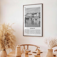 Plymouth Print Black and White, Plymouth Wall Art, Plymouth Poster, Plymouth Photo, Plymouth Wall Décor, England, UK, United Kingdom