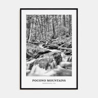 Pocono Mountains Portrait B&W Poster