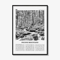 Pocono Mountains Print Black and White, Pocono Mountains  Wall Art, Pocono Mountains Poster,  Pocono Mountains Photo, Pennsylvania, USA