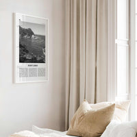 Point Lobos Print Black and White, Point Lobos Wall Art, Point Lobos Poster, Point Lobos Photo, Point Lobos Wall Décor, Point Lobos Map