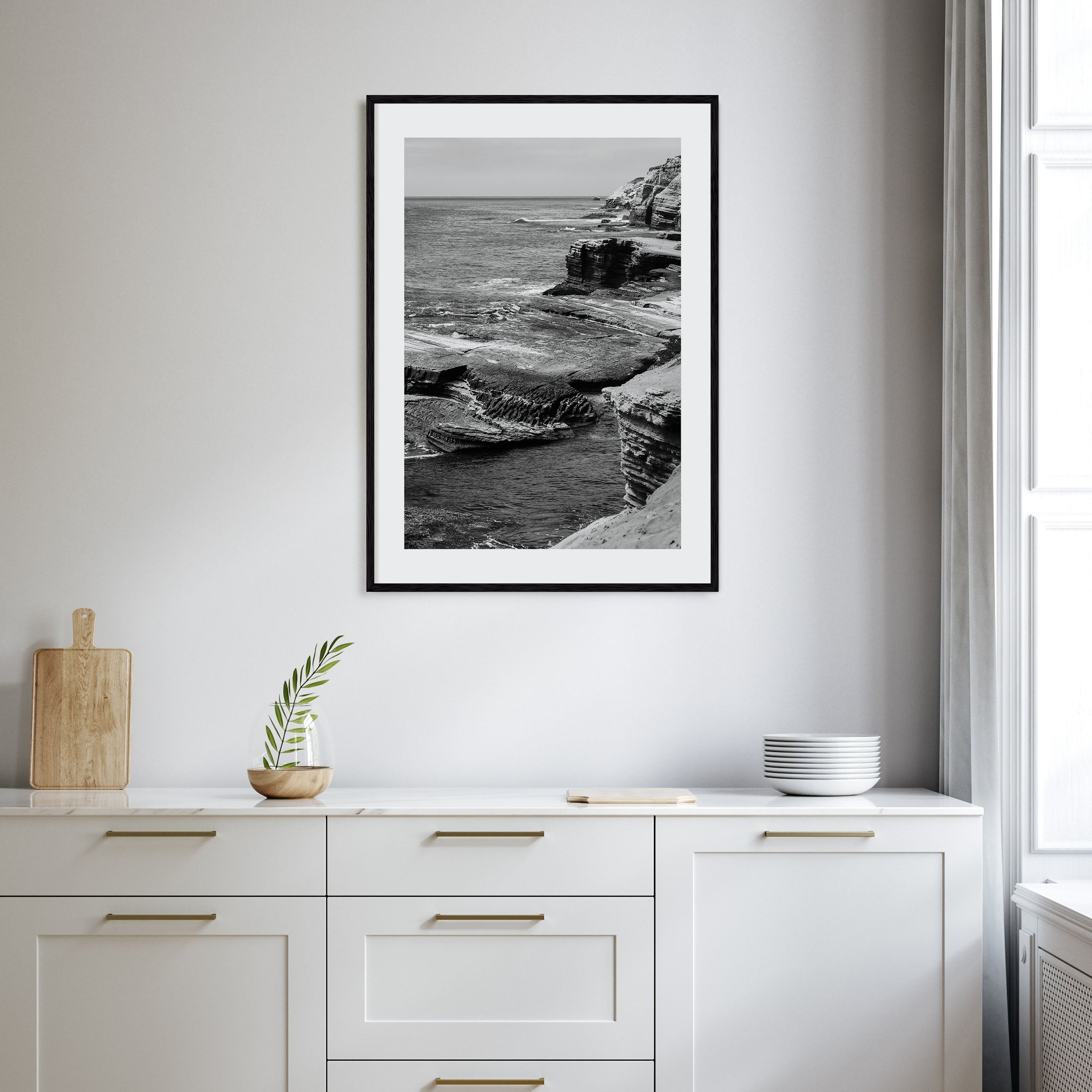 Point Loma Photo B&W Poster