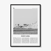 Point Loma Print Black and White, Point Loma Wall Art, Point Loma Poster, Point Loma Photo, Point Loma Map, Point Loma Wall Decor, San Diego