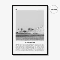 Point Loma Print Black and White, Point Loma Wall Art, Point Loma Poster, Point Loma Photo, Point Loma Map, Point Loma Wall Decor, San Diego