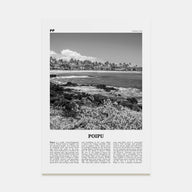 Poipu Travel B&W Poster