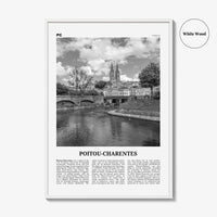 Poitou Charentes Print Black and White, Poitou-Charentes Art, Poitou-Charentes Poster, Poitou-Charentes Photo, Décor, Poitou-Charentes Map