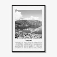 Pokhara Print Black and White, Pokhara Wall Art, Pokhara Poster, Pokhara Photo, Pokhara Wall Decor, Nepal, Gandaki Pradesh, Asia