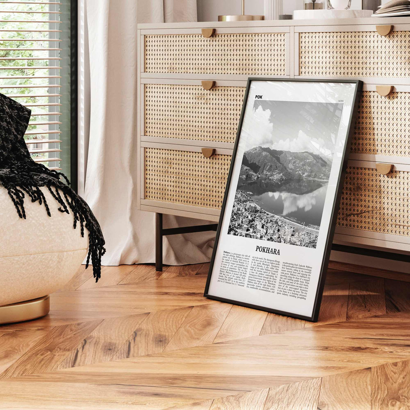 Pokhara Print Black and White, Pokhara Wall Art, Pokhara Poster, Pokhara Photo, Pokhara Wall Decor, Nepal, Gandaki Pradesh, Asia