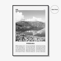 Pokhara Print Black and White, Pokhara Wall Art, Pokhara Poster, Pokhara Photo, Pokhara Wall Decor, Nepal, Gandaki Pradesh, Asia