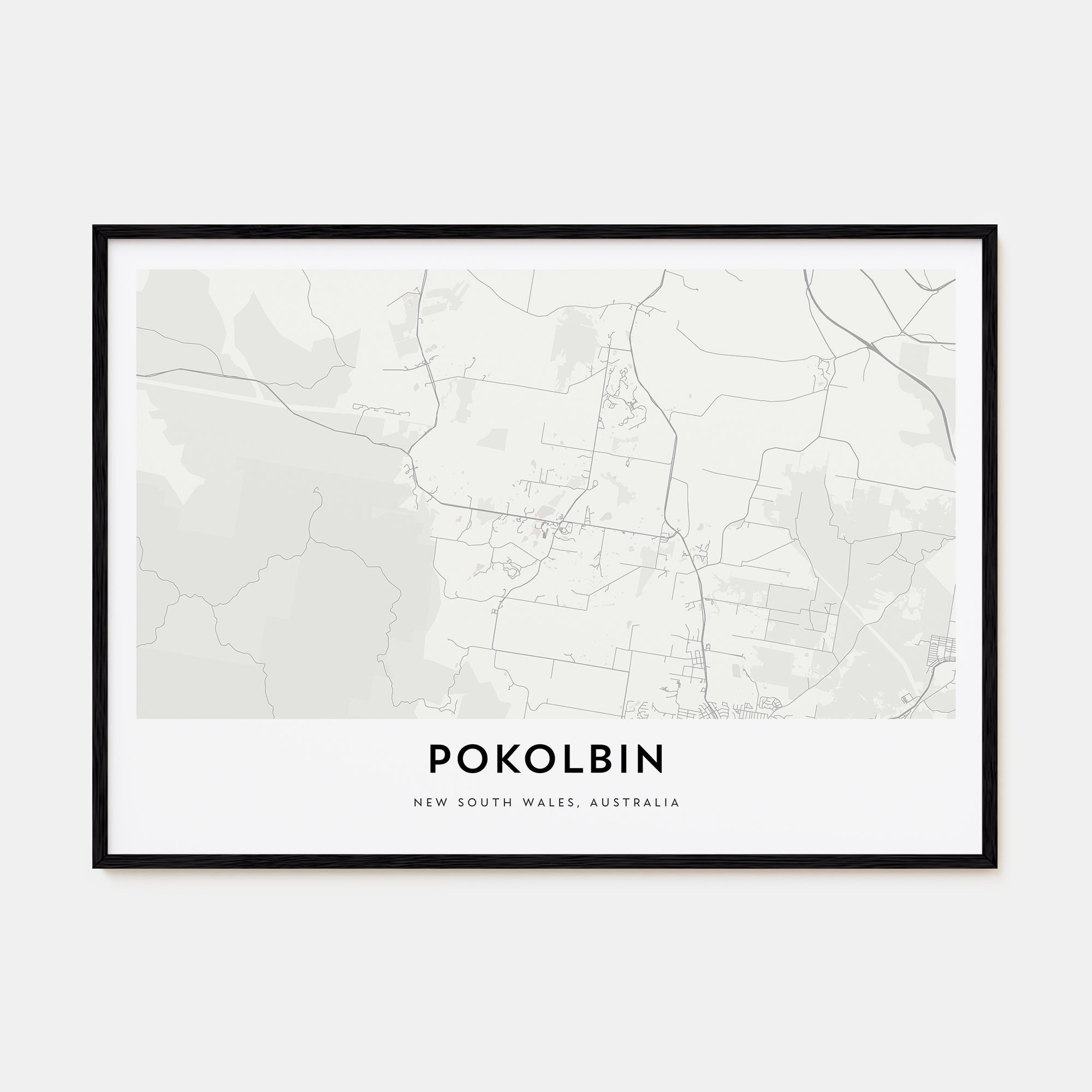 Pokolbin Map Landscape Poster