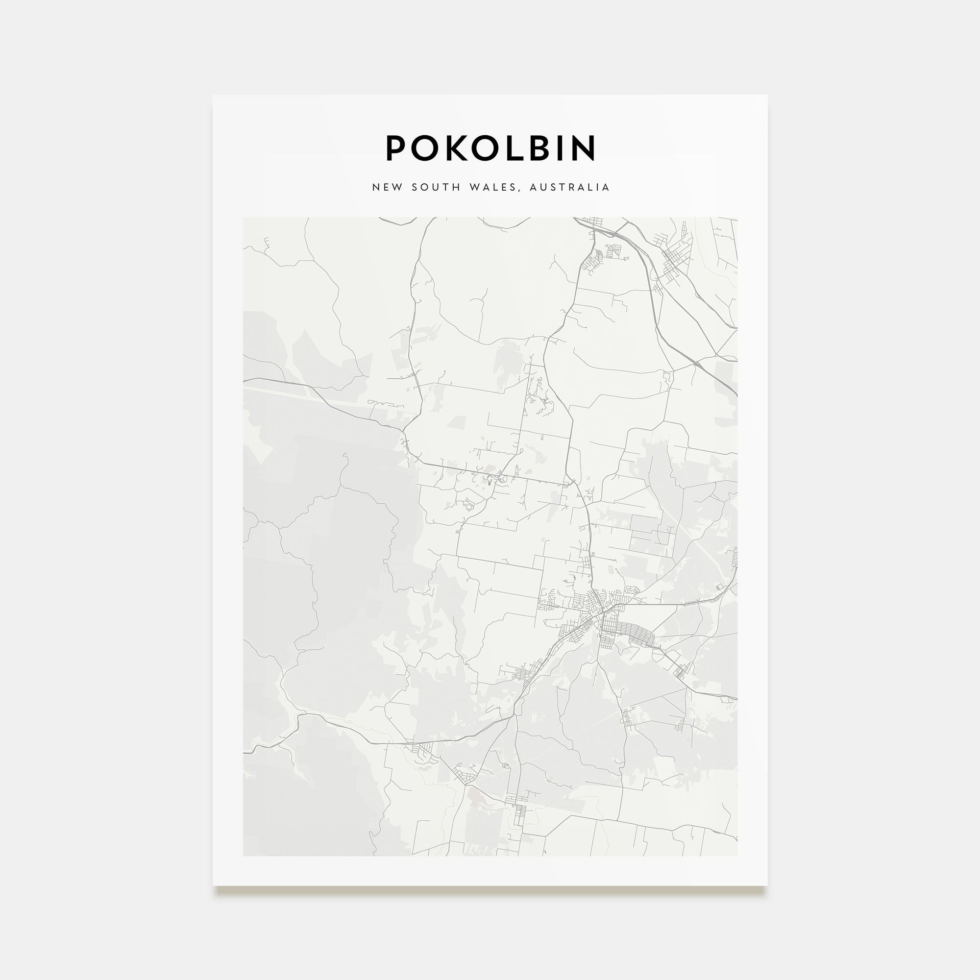 Pokolbin Map Portrait Poster