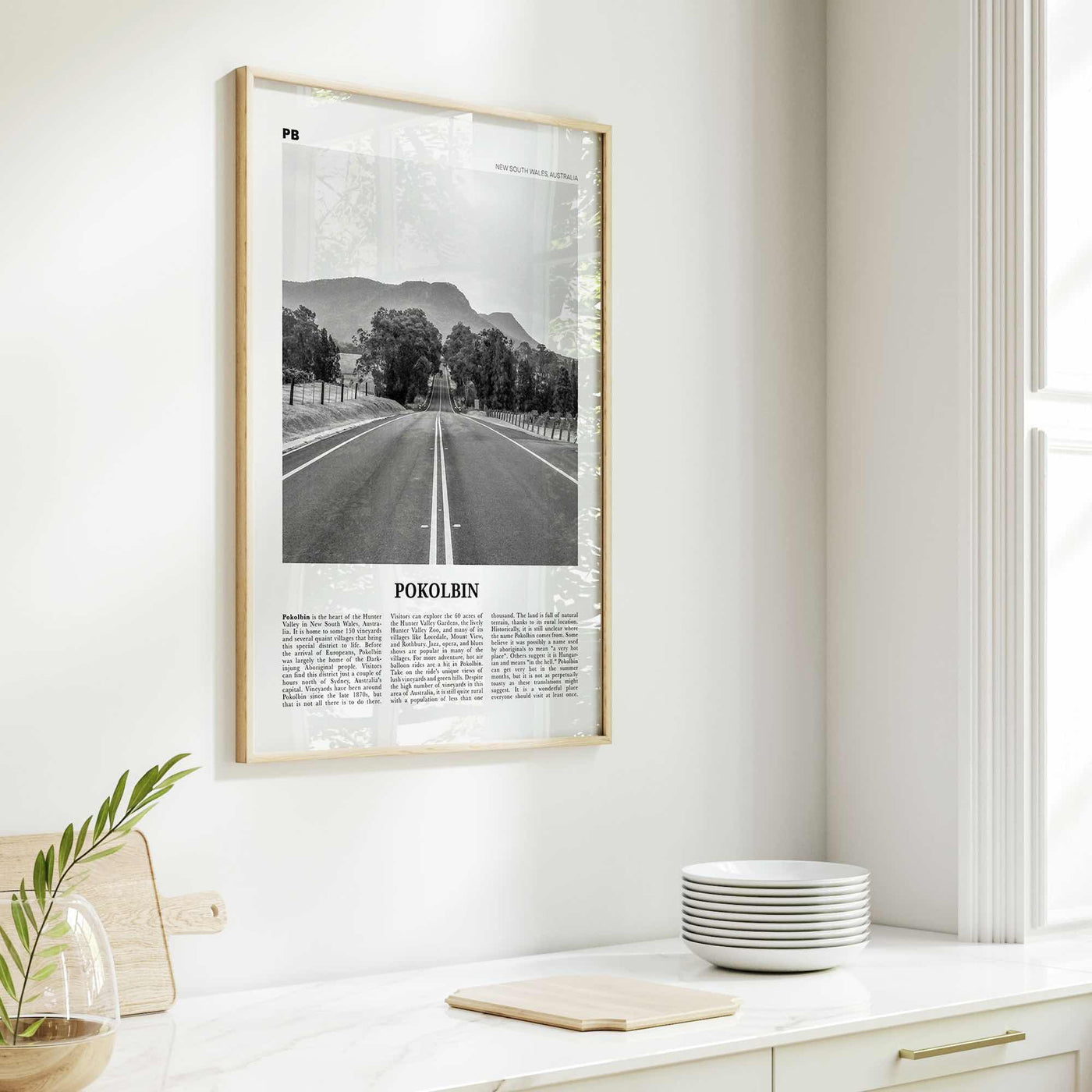 Pokolbin Print Black and White, Pokolbin Wall Art, Pokolbin Poster, Pokolbin Photo, Pokolbin Map, Pokolbin Wall Decor, New South Wales