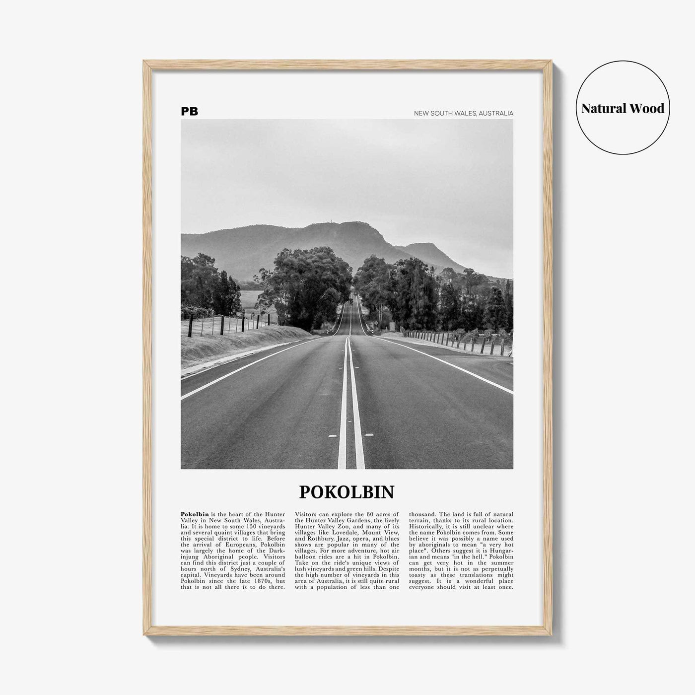 Pokolbin Print Black and White, Pokolbin Wall Art, Pokolbin Poster, Pokolbin Photo, Pokolbin Map, Pokolbin Wall Decor, New South Wales